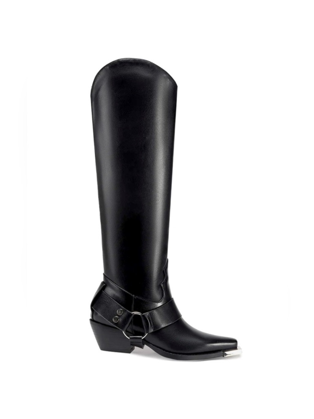 AZALEA Wang Lincoln Park Black Tall Western Boot 7.5